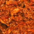 Super Easy Meat Sauce with Mushrooms and Olives